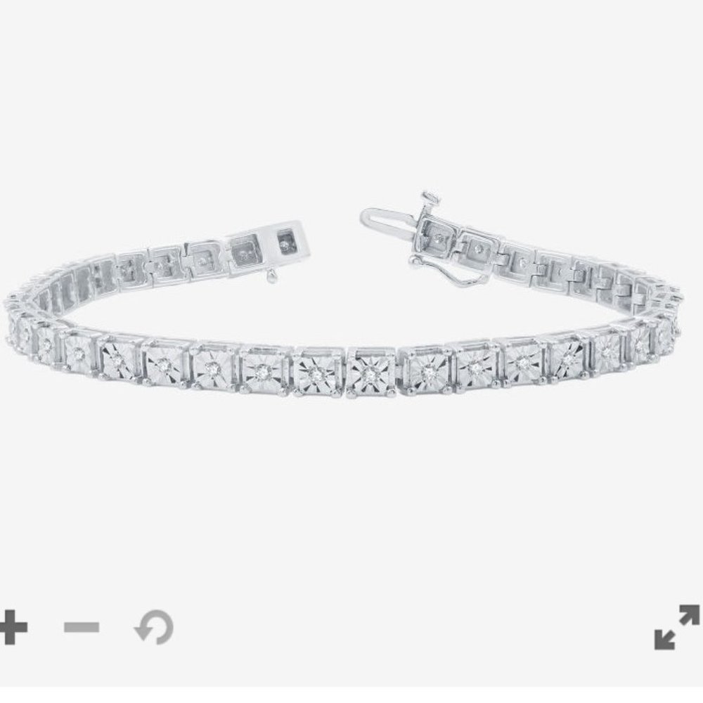 Sterling Silver Diamond Bracelet